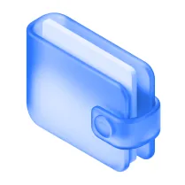Built In Wallet Gradient Glass Icon