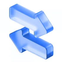 Crypto Transfers Gradient Glass Icon